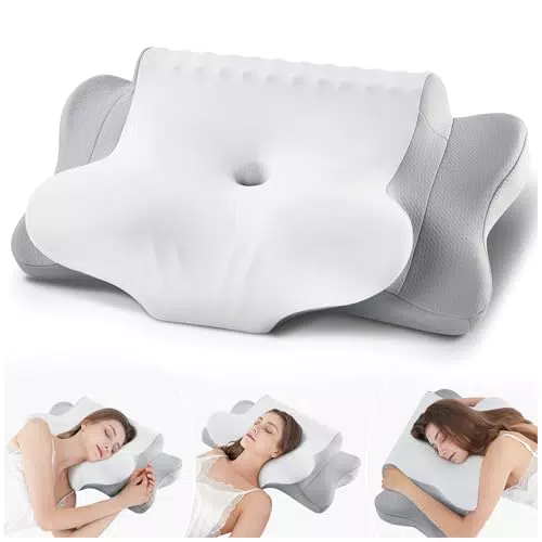 Ergonomisches Memory Foam Nackenkissen – Kopfstütze für Seitenschläfer & Rückenstütze