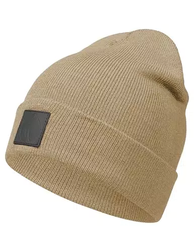 Occulto Winter Mütze Beanie mit Lederpatch – Warme Unisex Wintermütze