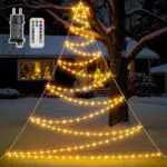 Ollny Weihnachtsbeleuchtung Außen LED Lichterkette mit Timer und 8 Modi IP67