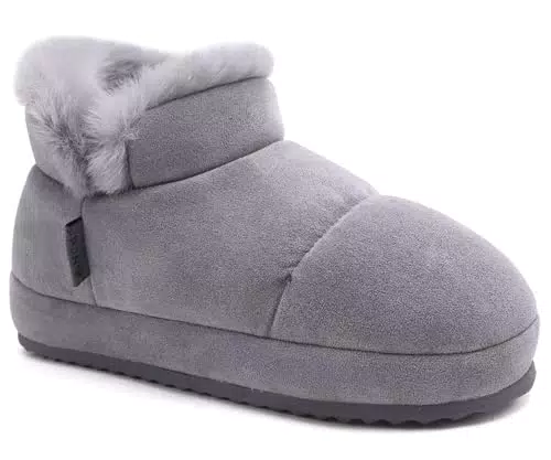 ONCAI Damen Hausschuhe Winter Slipper Warm Fuzzy Bootie für Indoor & Outdoor