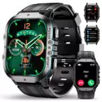 OUKITEL Smartwatch Herren mit Telefonfunktion, 5ATM wasserdicht, Fitnessuhr mit 120+ Sportmodi