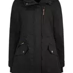 OXMO OXBella Damen Parka Übergangsmantel mit Kapuze und Pattentaschen