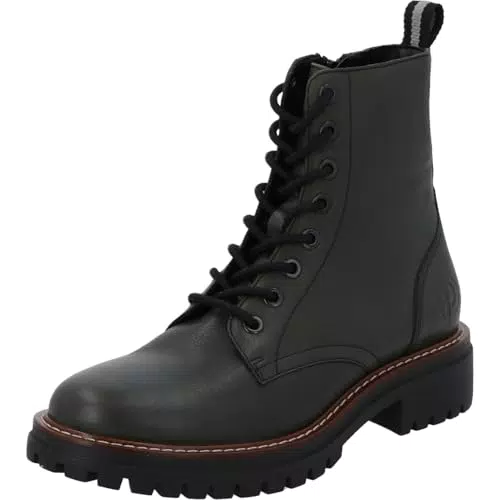 Palado Damen Stiefeletten Mileans – elegante Rindsleder Schnür-Boots