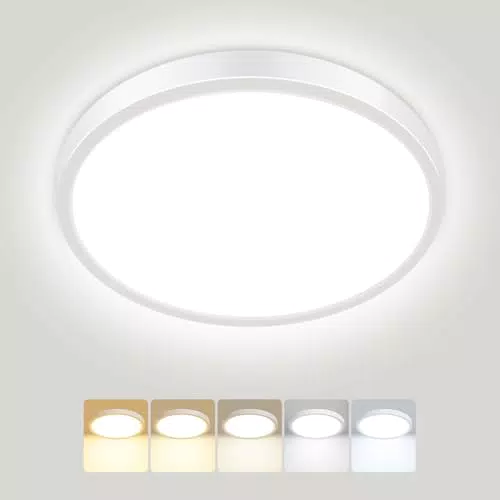 Peasur LED Deckenleuchte Ultra Dünn IP54 Modern für Bad, Schlafzimmer, Keller