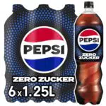 Pepsi Zero Zucker, Das zuckerfreie Erfrischungsgetränk von Pepsi ohne Kalorien