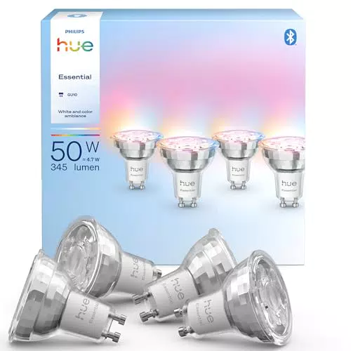 Philips Hue Essential GU10 Smart LED Strahler, dimmbar, kompatibel mit Alexa