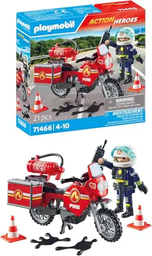 PLAYMOBIL Action Heroes 71463 Feuerwehrflugzeug mit Löschfunktion