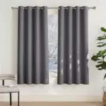 PONY DANCE Verdunklungsvorhänge mit Ösen Thermovorhang gegen Kälte und Hitze Ösenschal 2er Set H 175 x B 140 cm Blickdichte Gardinen Schlafzimmer Curtains Blackout Vorhang Wärmeisolierend