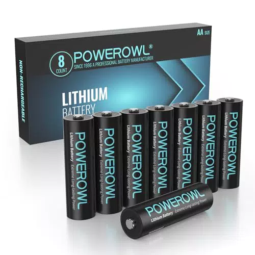 POWEROWL Lithium AA Batterien – hohe Kapazität für High-Tech-Geräte, nicht wiederaufladbar