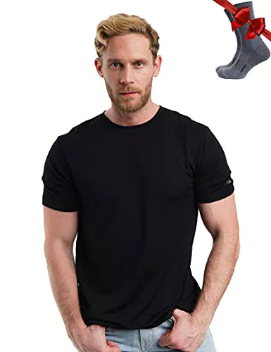 Premium Merino Herren Shirt Kurzarm – Thermo Unterwäsche aus 100% Merinowolle