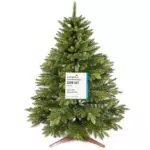 Pure Living Künstlicher Weihnachtsbaum 90cm - Naturgetreu mit Holzständer und Tasche