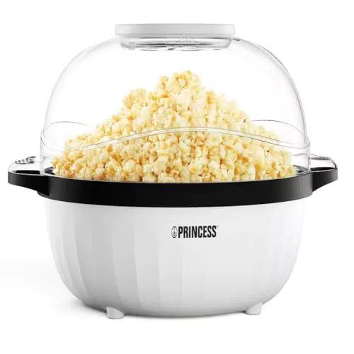 Princess Heißluft Popcornmaschine - Öl- und fettfreies Popcorn, 1100 Watt