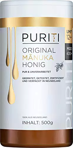 PURITI Manuka-Honig MGO 400+ aus Neuseeland, 250 g