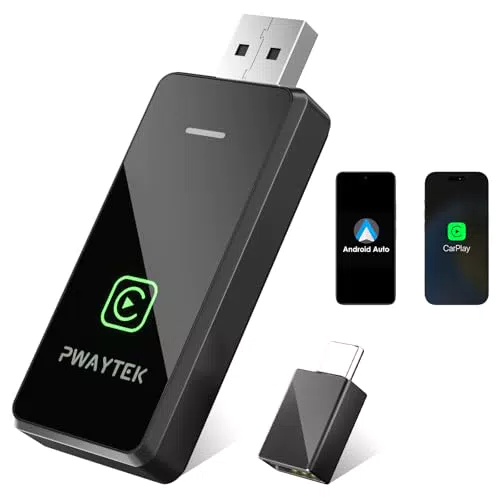 PWAYTEK Wireless CarPlay Adapter – Kabellose Verbindung für iOS ab 2010, Plug & Play