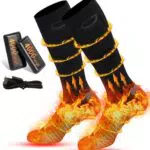 Rasfalo Beheizbare Socken mit Akku, Wiederaufladbare Heizsocken für Damen & Herren