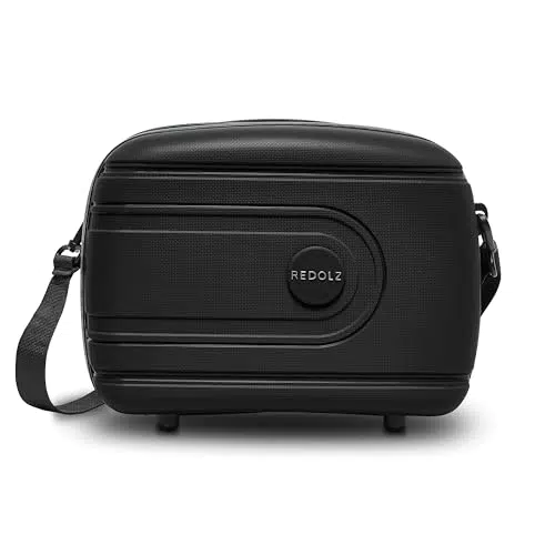 REDOLZ Hartschalen Handgepäck Kosmetik-Koffer, Stabiles Beauty-Case mit Aufsteckfunktion