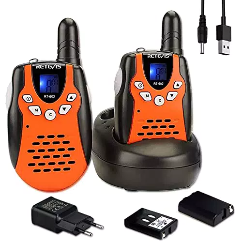 Retevis RT602 Walkie Talkie für Kinder mit 8 Kanälen, PMR446, VOX und LCD-Display