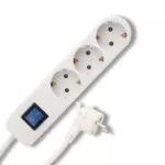 REV Steckdosenleiste Ice – Mehrfachsteckdose mit Überspannungsschutz, 3680W, 5m