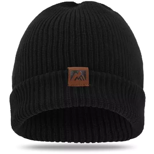 ricema Beanie Mütze für Herren und Damen – Winter Strickmütze mit Fleecefutter