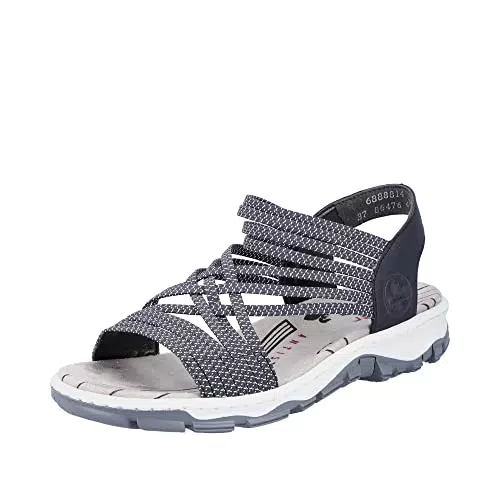 Rieker Damen Sandalen 68888-14 blau Gr. 38