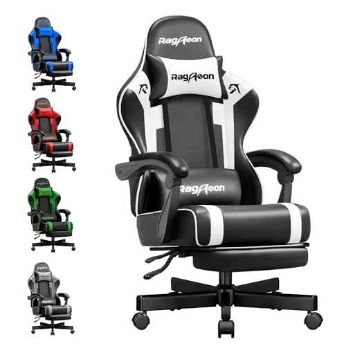 Riftracer Gaming Stuhl – Ergonomischer Gamer Sessel mit Lordosenstütze