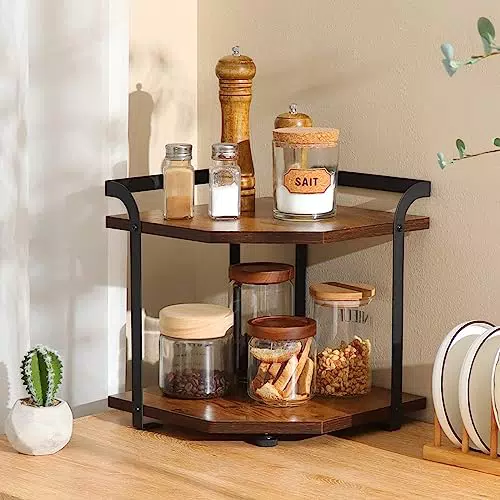 Safona Eckregal Küchen Organizer – Platzsparendes Regal für Küche und Haushalt