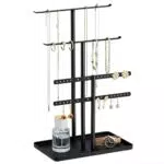 Schmuck Organizer mit 4 Ebenen für Halsketten, Armbänder und Ohrringe