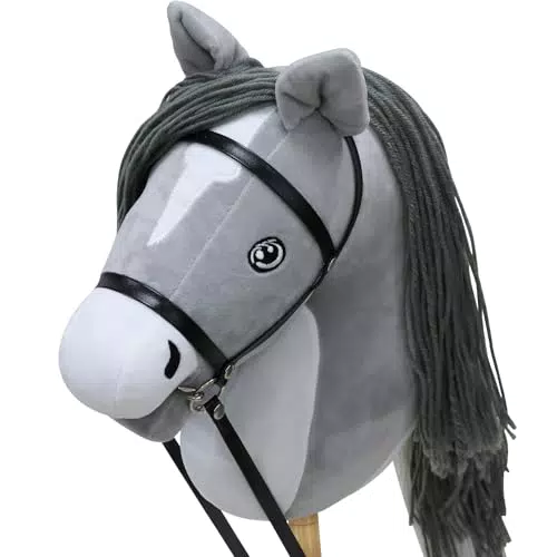 Sealong Hobby Horse – Großes Steckenpferd mit Trense und weicher Mähne für Kinder
