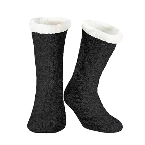 SIHOHAN Kuschelsocken Herren, Dicke Pantoffel Socken Rutschfeste Super Weiche