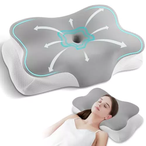 Silkena Nackenkissen Memory Foam – Ergonomisches Kissen mit Nackenstütze