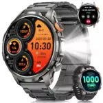 Smartwatch Herren Militär mit AMOLED Display, 5ATM, Fitness & Telefonfunktion