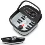 Snailax Fußbad mit Massage, Heizung, Shiatsu-Rollen und Timer, faltbar elektrisch