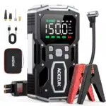 Starthilfe Powerbank 4-in-1 mit Kompressor, LCD-Display & LED Taschenlampe