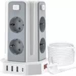 5M Verlängerungskabel Steckdosenleiste, Sameriver 8 Fach Mehrfachsteckdose mit USB