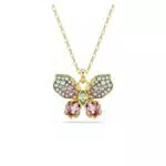 Swarovski Idyllia Anhänger Vergoldete Damenhalskette mit Schmetterling Kristallen