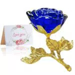 SWEETIME Kristallrose aus K9 Glas – Handgemachte Kunstblume als Geschenk