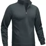 TACVASEN Herren Fleecepullover mit 1/4 Zip – Sportlicher Langarmshirt für Outdoor