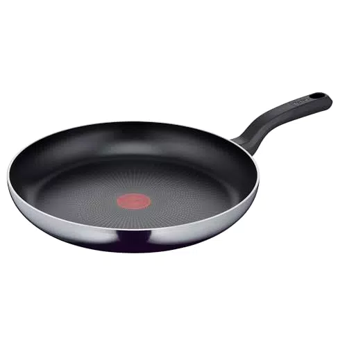Tefal Bratpfanne mit Titanium Antihaftbeschichtung und Thermo-Signal - Schwarz
