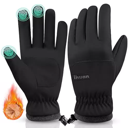 Ihuan Thermo Fahrradhandschuhe für Damen und Herren – Wasserdicht, Winddicht, Touchscreen