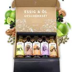 TIMBER TASTE® Essig & Öl Geschenkset - 5 erlesene Essige & Speiseöle - Kochbox Koch Set - Besonderes Ostergeschenk