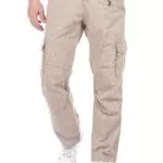 Timezone Herren Cargo Jeans Hose BenitoTZ Loose Fit Cargohose 100% Baumwolle Beige