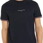 Tommy Hilfiger Herren T-Shirt mit Logo und Rundhalsausschnitt, Kurzarm