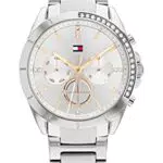 Tommy Hilfiger Quarz Uhr Damen Edelstahlarmband mit Multi Zifferblatt