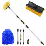 Tongboke Teleskop Waschbürste mit Aluminiumstiel für Auto, Wohnmobil und LKW