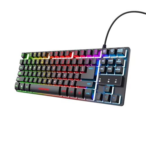 Trust Gaming GXT 833 Thado TKL Tastatur mit LED, Anti-Ghosting & QWERTZ Layout