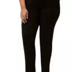 Ulla Popken Damen Hosen, Schwarz 1, 50W / 30