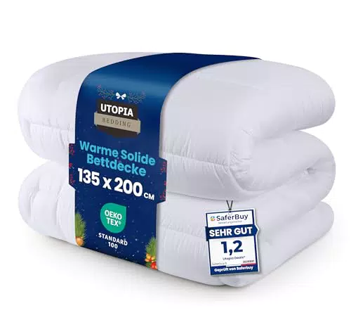 Utopia Bedding Ganzjahresdecke, atmungsaktive Steppdecke, super weich und kuschelig