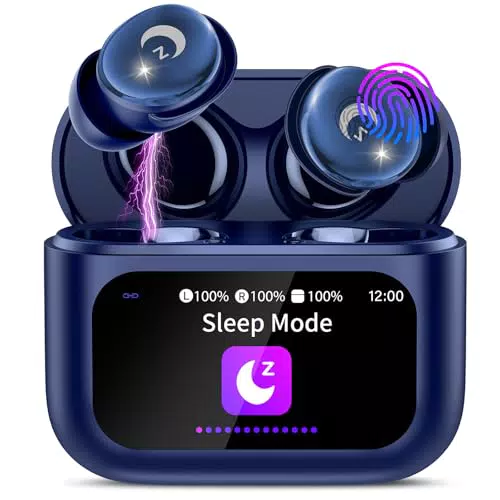 VEKJ Bluetooth Kopfhörer mit Touchscreen, In Ear Kabellos, Noise Cancelling, IPX7