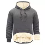 Vijamiy Herren Fleece Hoodie Winterpullover mit Kapuze und Kängurutasche