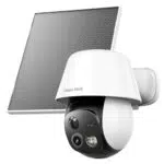 VISION WELL Solar Überwachungskamera Außen WLAN 2K mit KI, Nachtsicht & Sirene